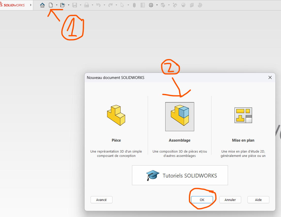 Open Assembly in SolidWorks