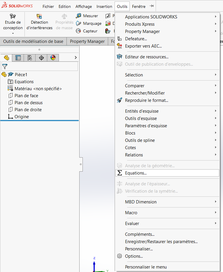 Equation selecting process
