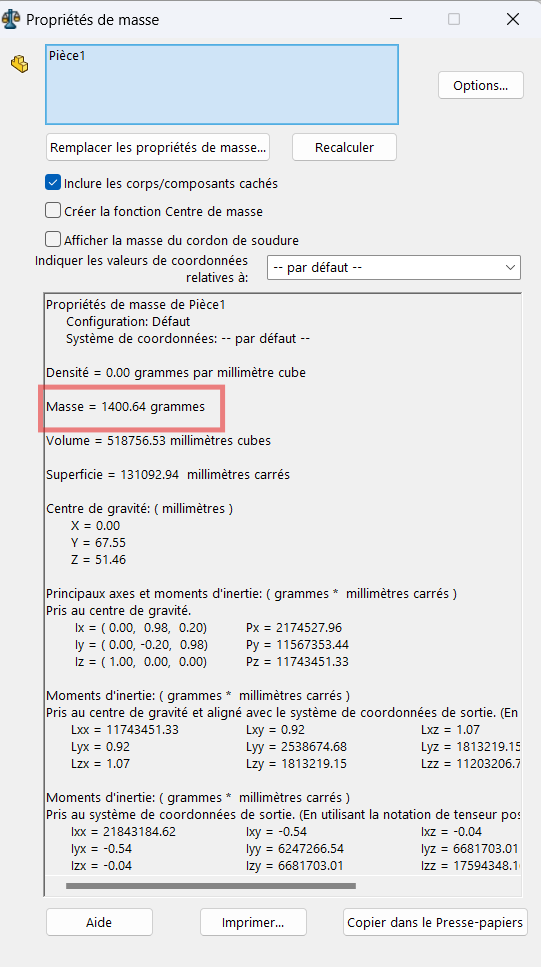 Mass Calculation