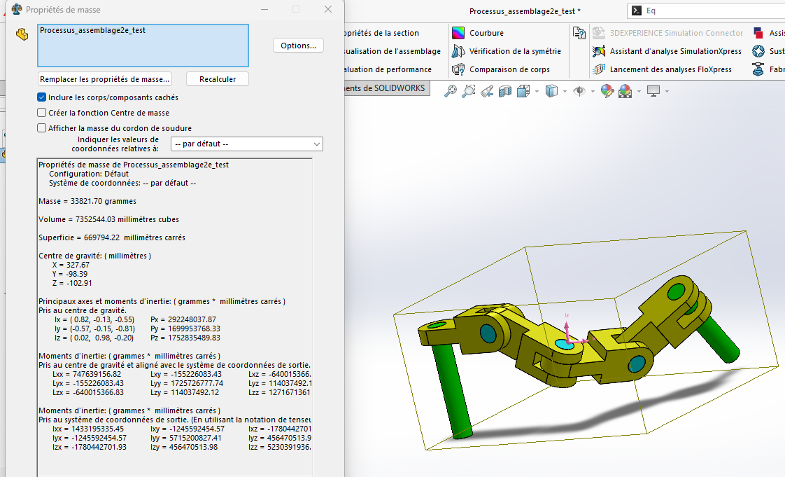 Centre de gravité pour les 2e valeurs