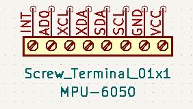 Image du capteur MPU 6050 sur KICAD